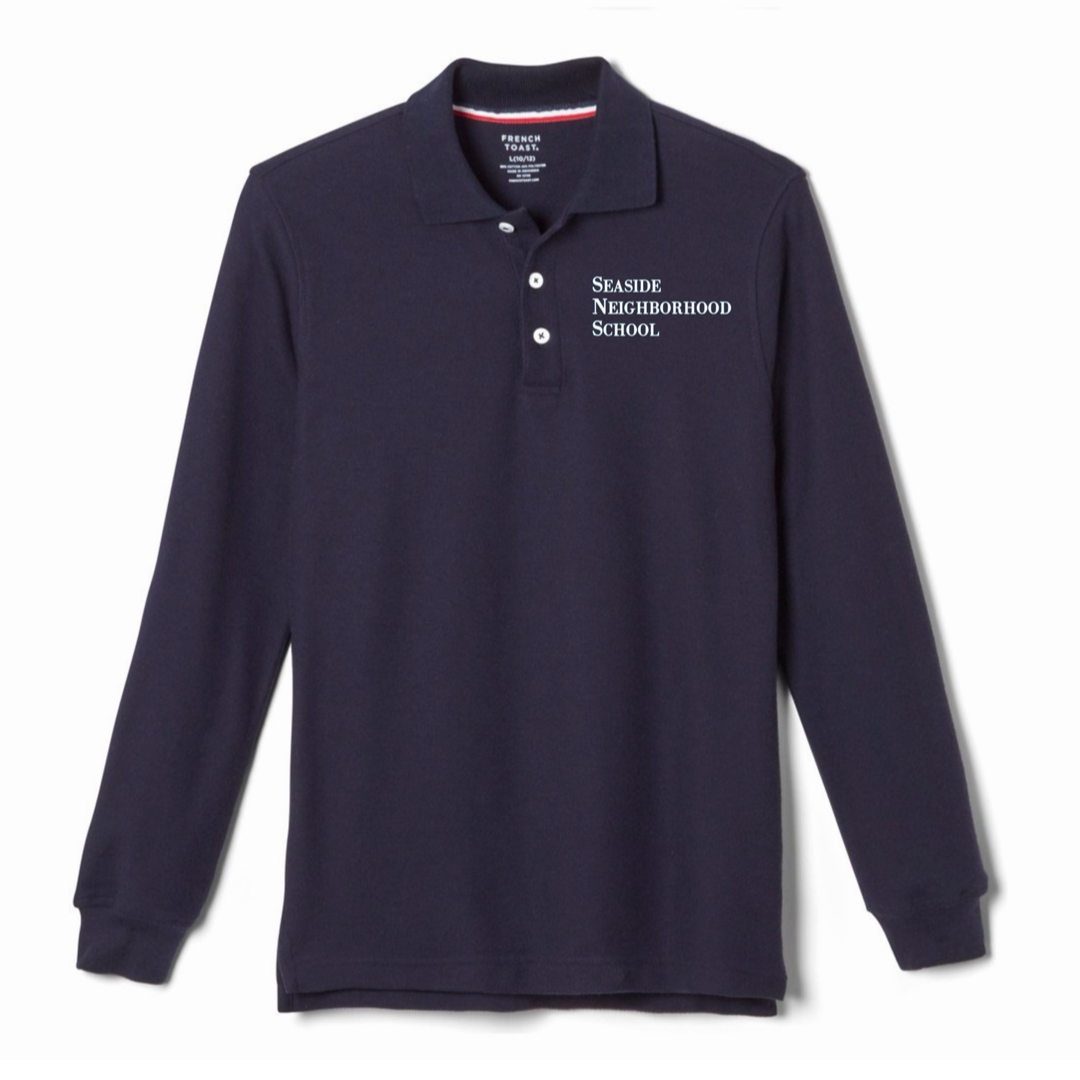 Seaside Neighborhood School - Co-Ed Youth / Adult Long Sleeve Pique Polo