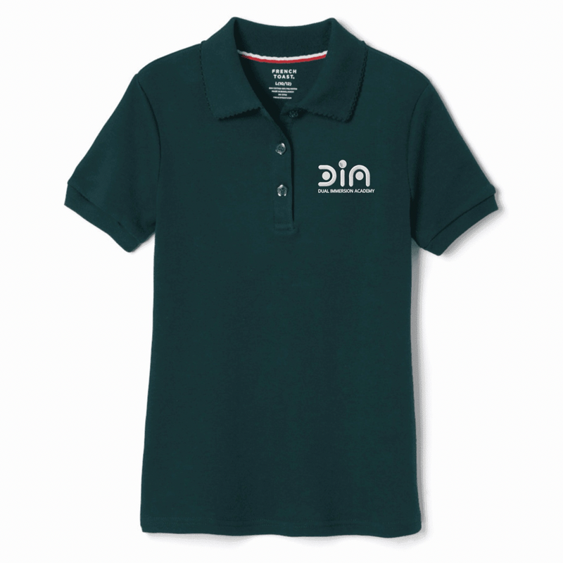 Dual Immersion Academy - Girl's Short Sleeve Picot Collar Polos - K-5