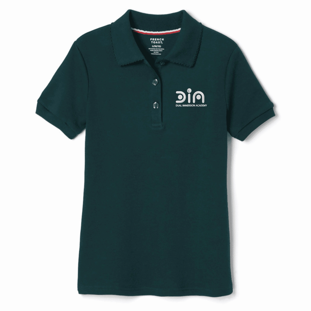 Dual Immersion Academy - Girl's Short Sleeve Picot Collar Polos - K-5