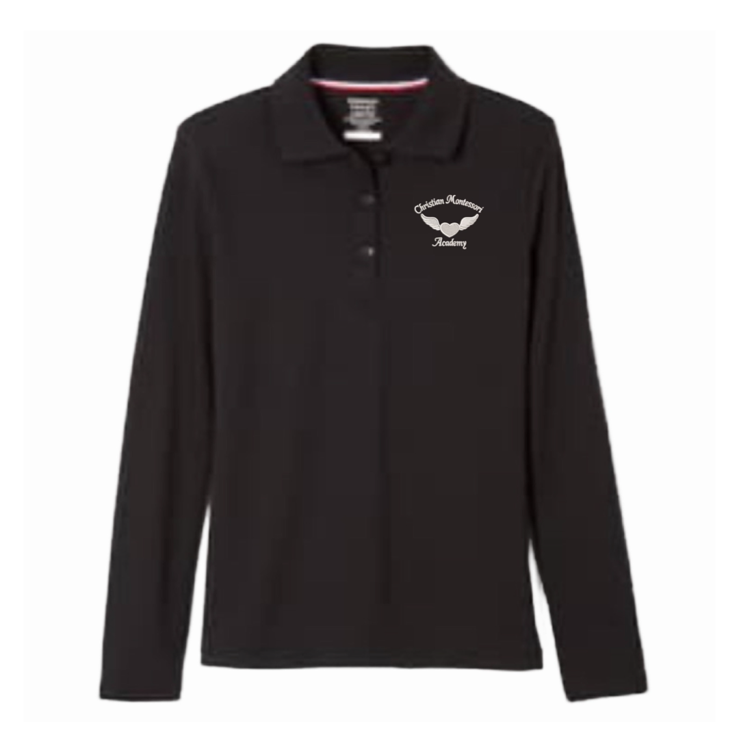 ICMA - Girl's Long Sleeve Picot Collar Polo