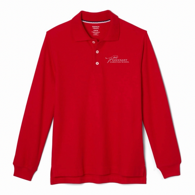 Covenant Christian School - Co-Ed Youth / Adult Long Sleeve Pique Polo