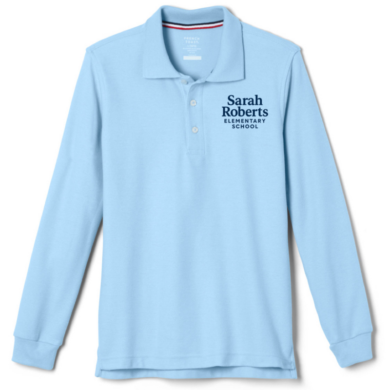 Sarah Robert's - Long Sleeve Light Blue Polo - Adults