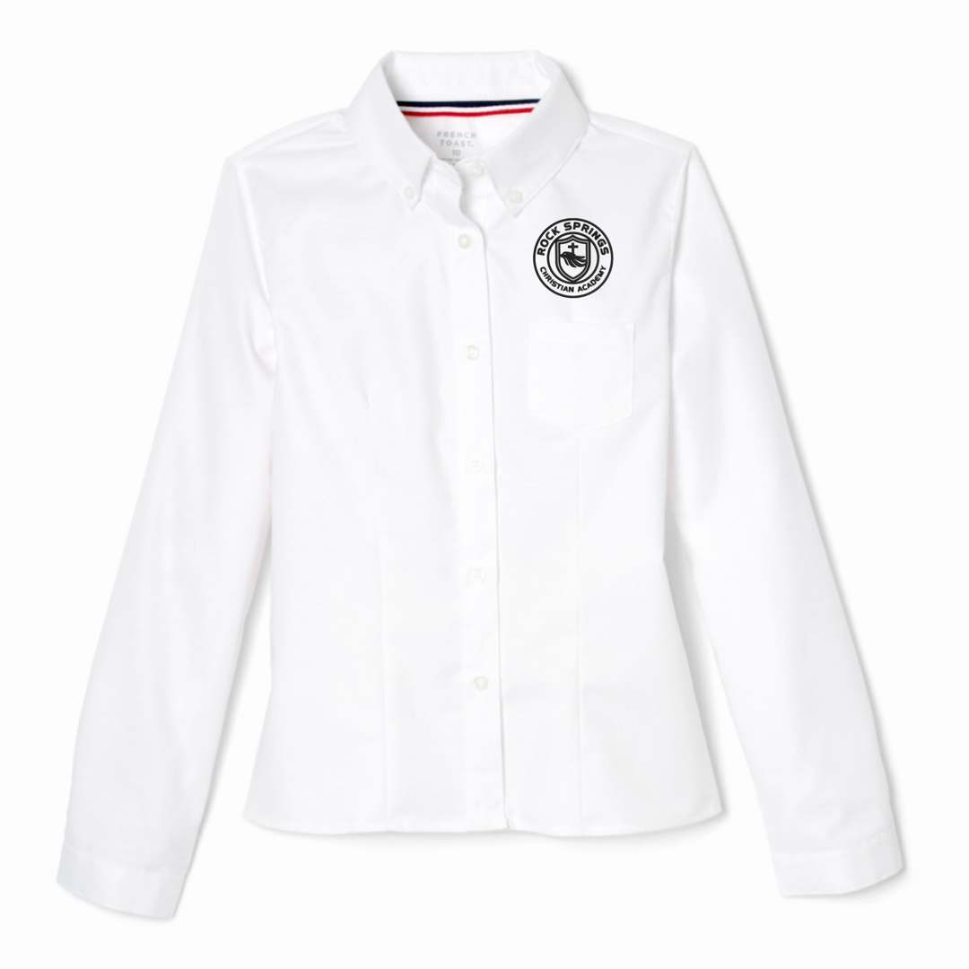Rock Springs Christian Academy - Girl's / Young Women's Short Sleeve Feminine Fit Oxford Shirt