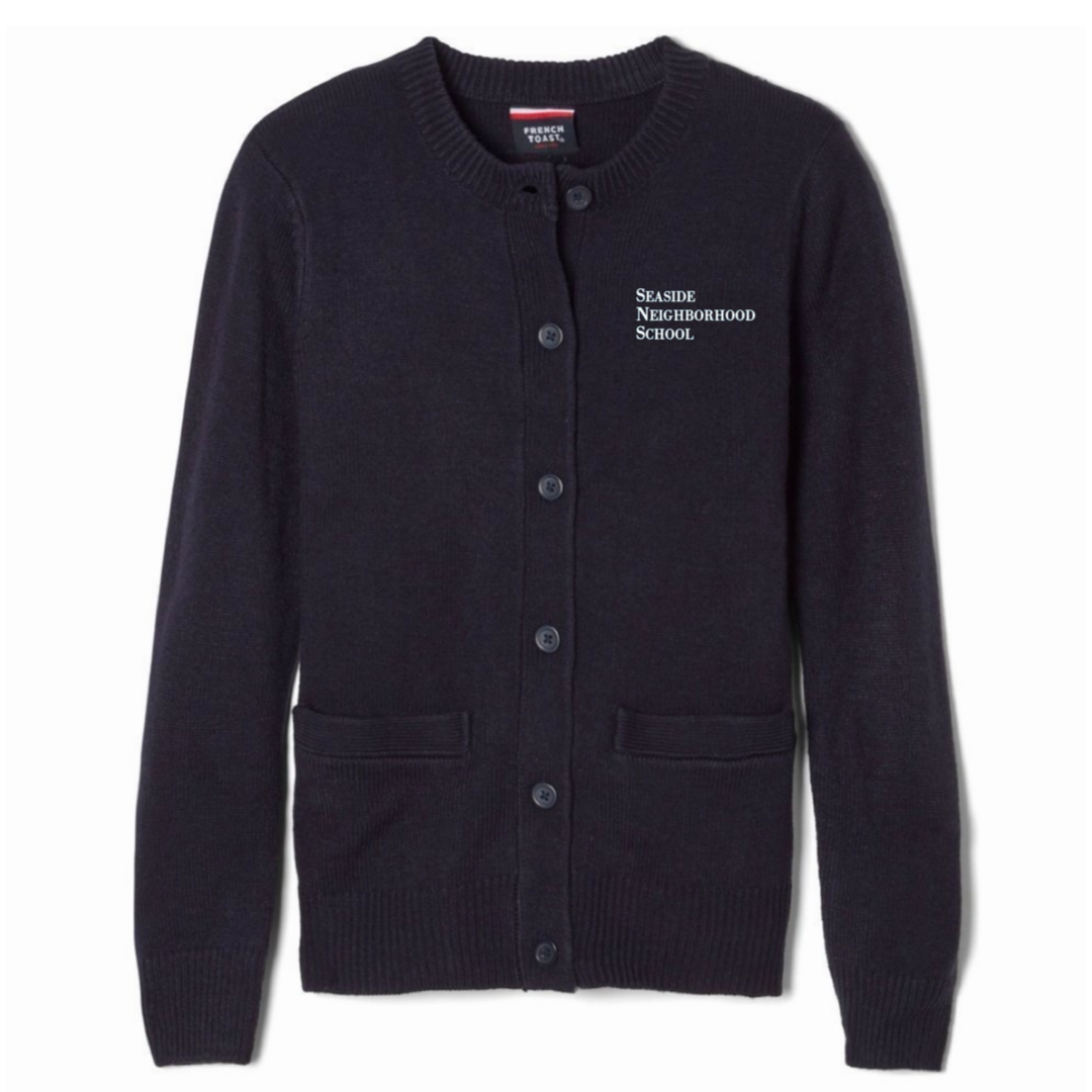 Seaside Neighborhood School - Girl's / Young Women's Crewneck Cardigan Sweater