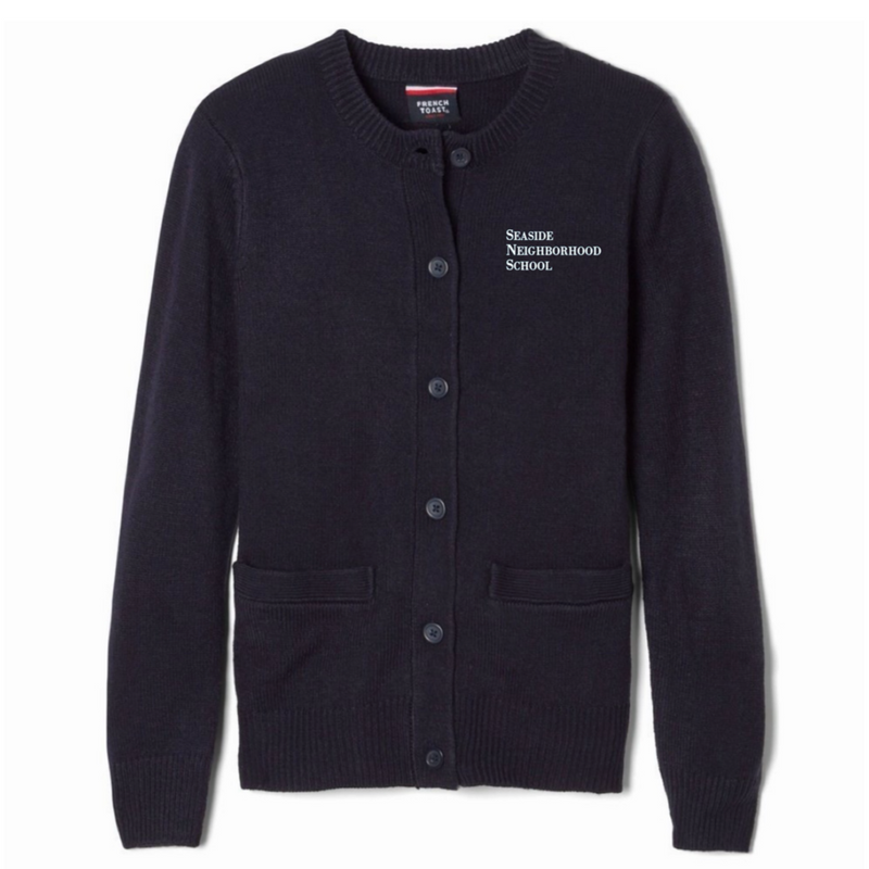 Seaside Neighborhood School - Girl's / Young Women's Crewneck Cardigan Sweater