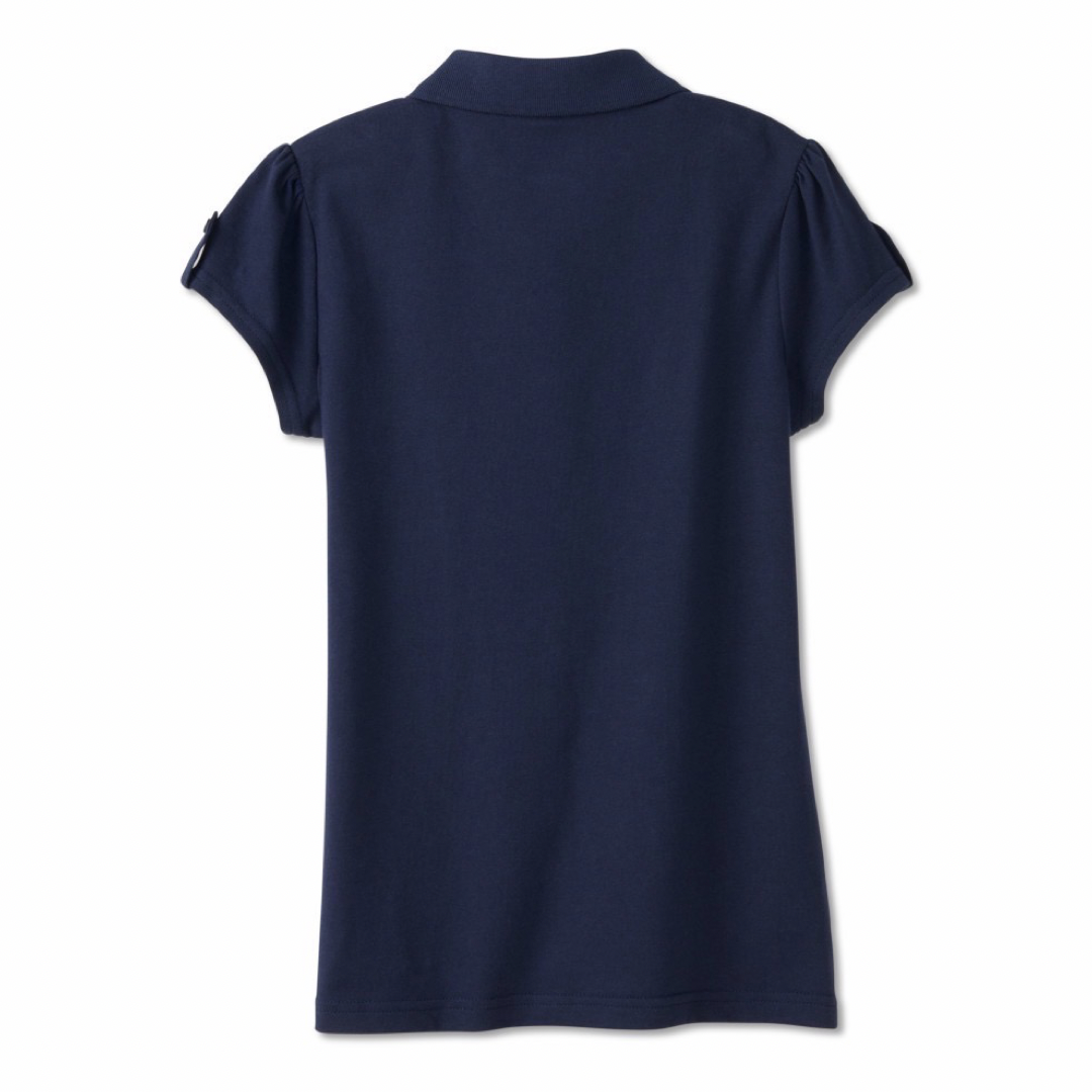 Girl's Short Sleeve Jersey Polo w/ Sleeve Tabs