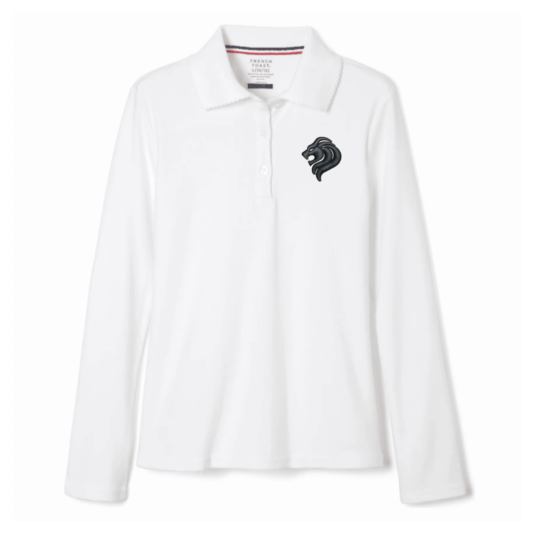 San Diego Jewish Academy - Girl's Long Sleeve Picot Collar Polo
