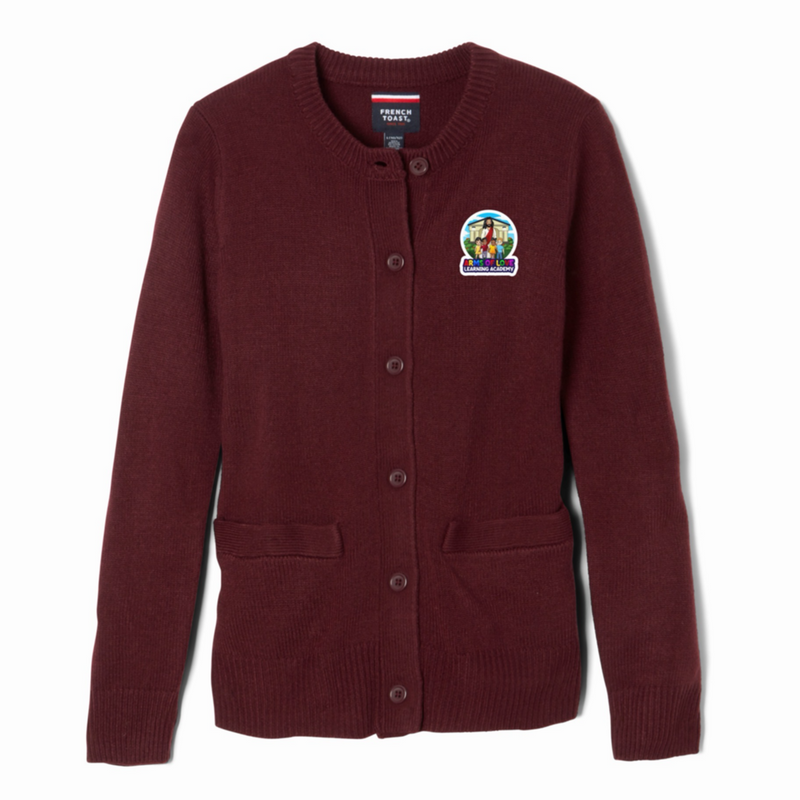 Arms of Love Learning Academy - Girls Anti-Pill Crewneck Cardigan