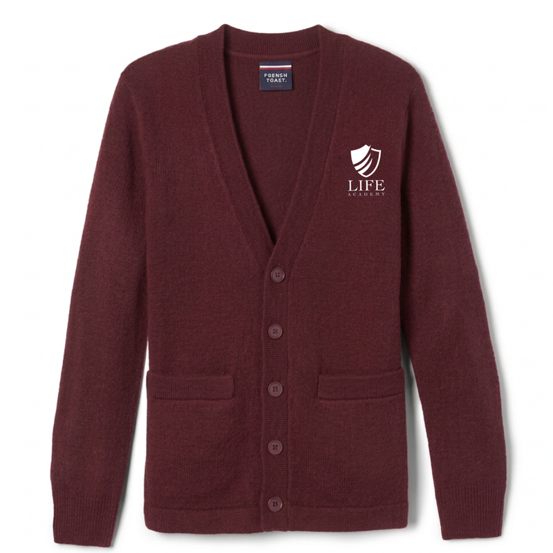 Life Academy - IN - Co-Ed Youth / Adult V-Neck Cardigan Sweater