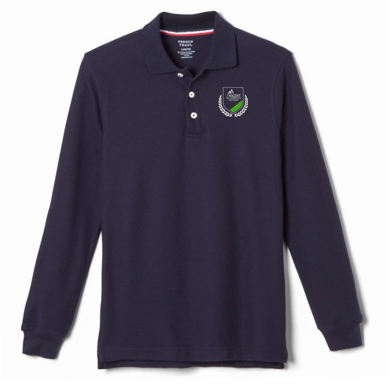 Ascent - Co-Ed Youth / Adult Long Sleeve Pique Polo - 7-9