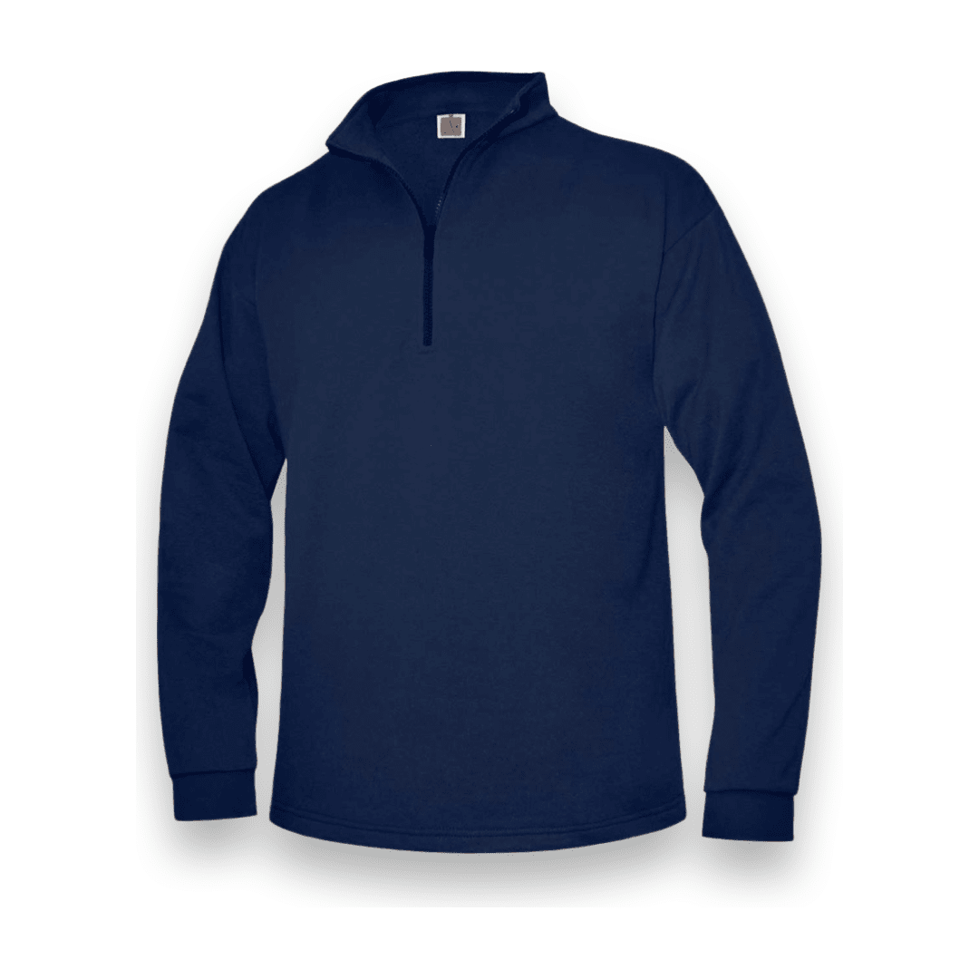 Cadet Collar Quarter Zip Sweatshirt