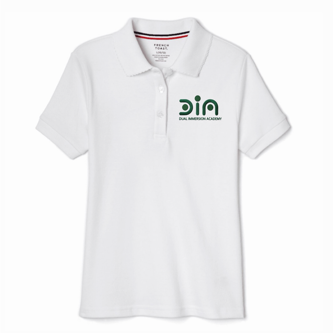 Dual Immersion Academy - Girl's Short Sleeve Picot Collar Polos - K-8