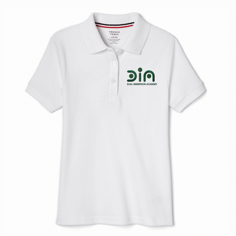 Dual Immersion Academy - Girl's Short Sleeve Picot Collar Polos - K-8