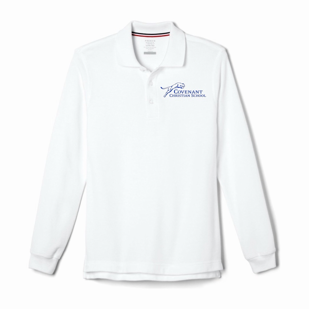 Covenant Christian School - Co-Ed Youth / Adult Long Sleeve Pique Polo