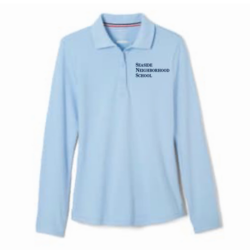 Seaside Neighborhood School - Girl's Long Sleeve Picot Collar Polo