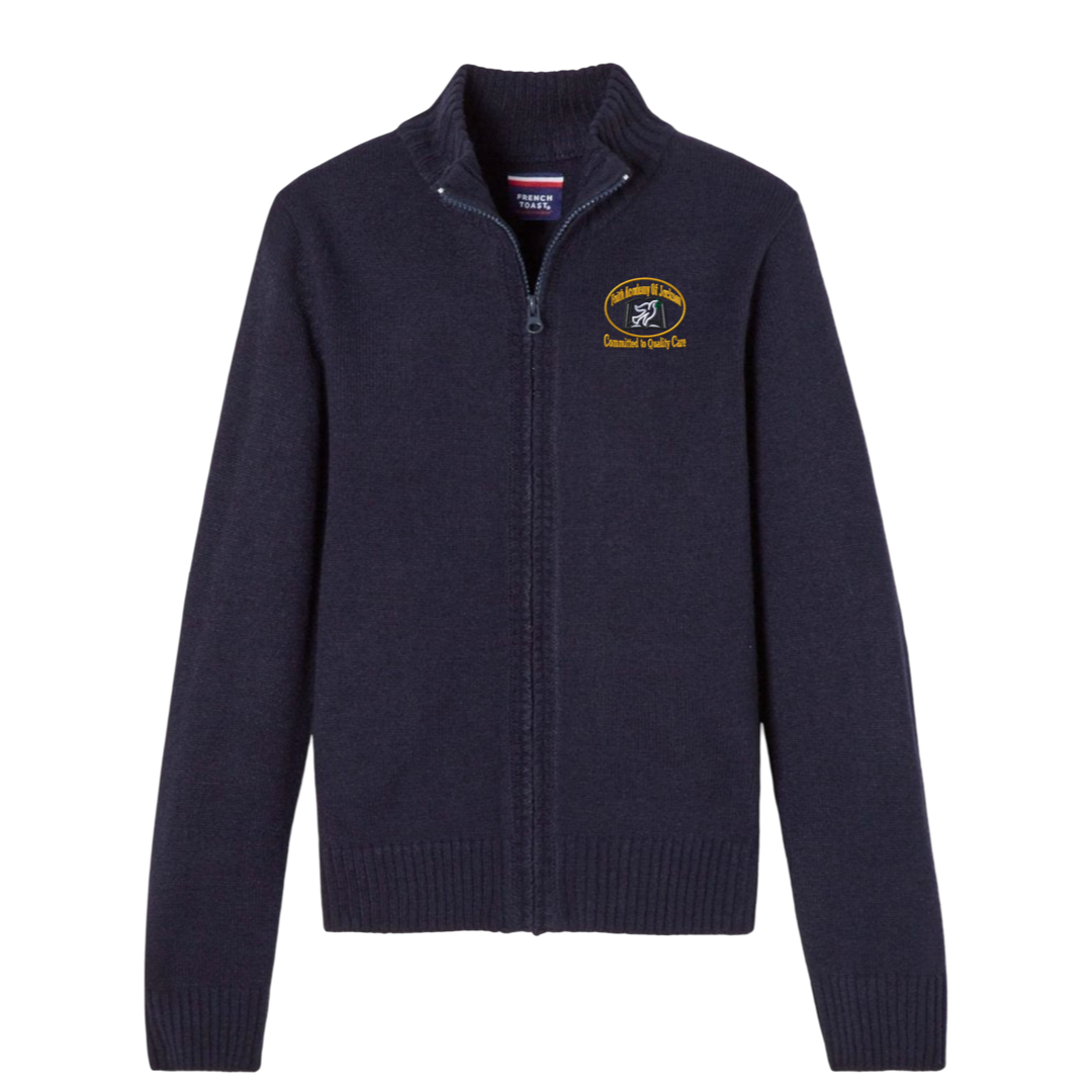 Faith Academy - Co-Ed Youth Zip Front Cardigan