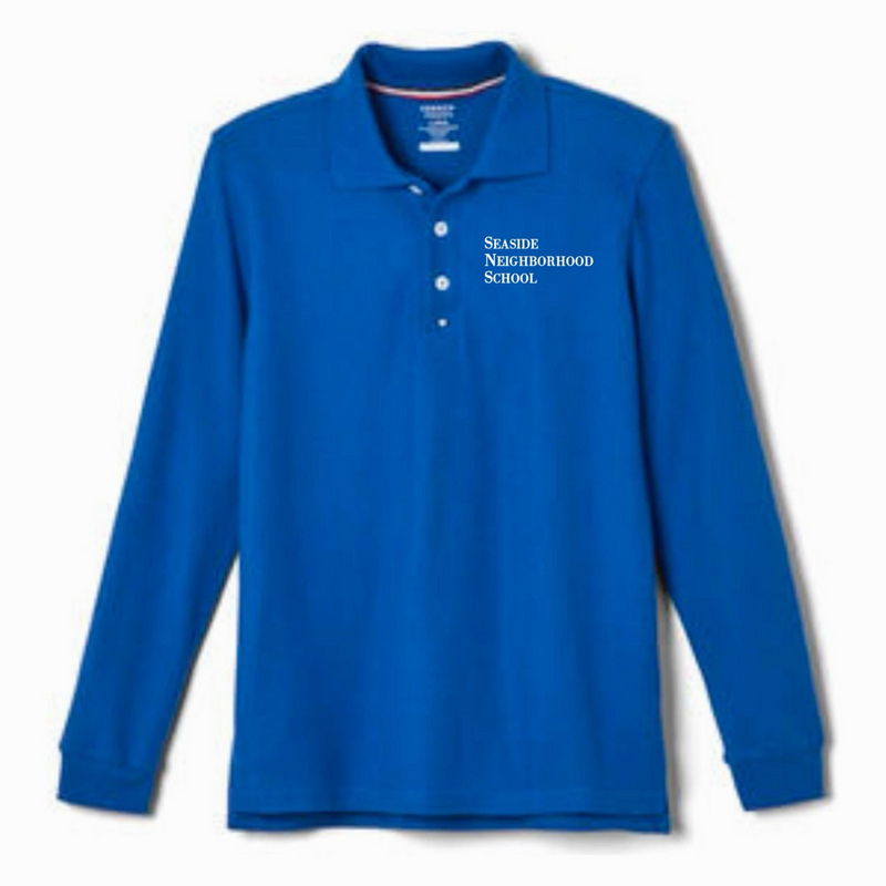 Seaside Neighborhood School - Co-Ed Youth / Adult Long Sleeve Pique Polo