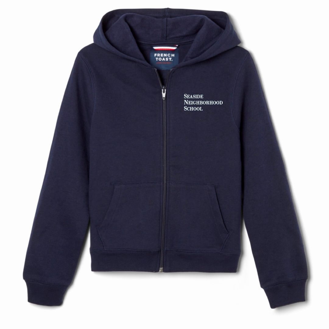 Seaside Neighborhood School - Co-Ed Youth / Adults Fleece Full Zip Hoodie