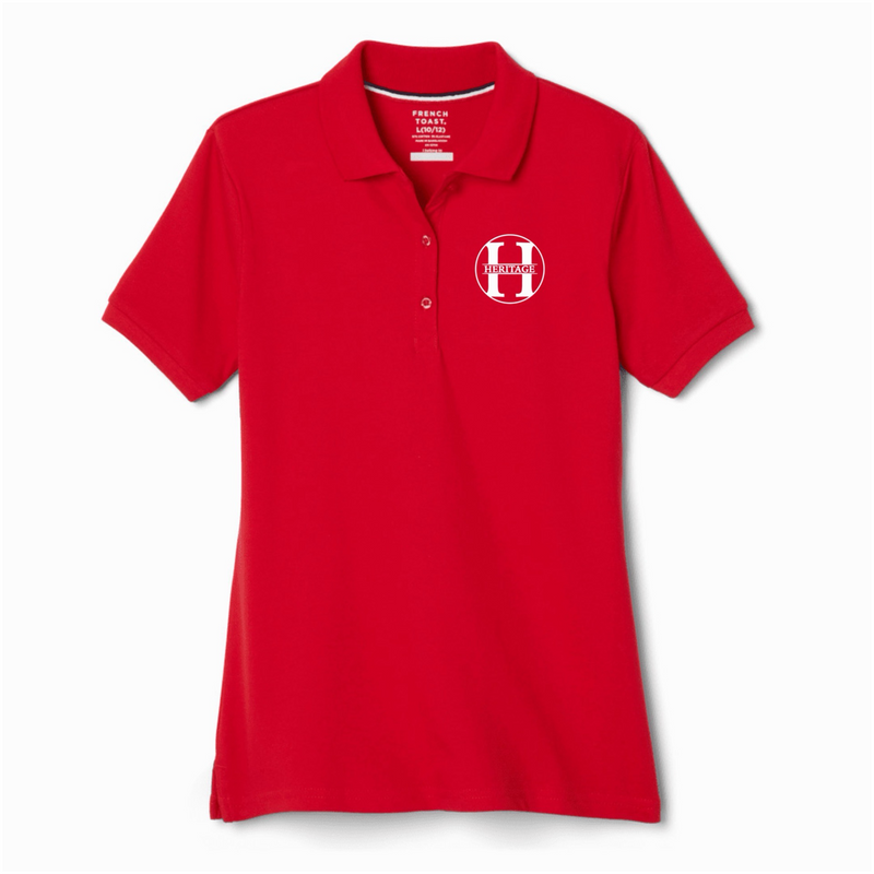 Heritage Baptist - Girl's / Young Women's Short Sleeve Stretch Pique Polos