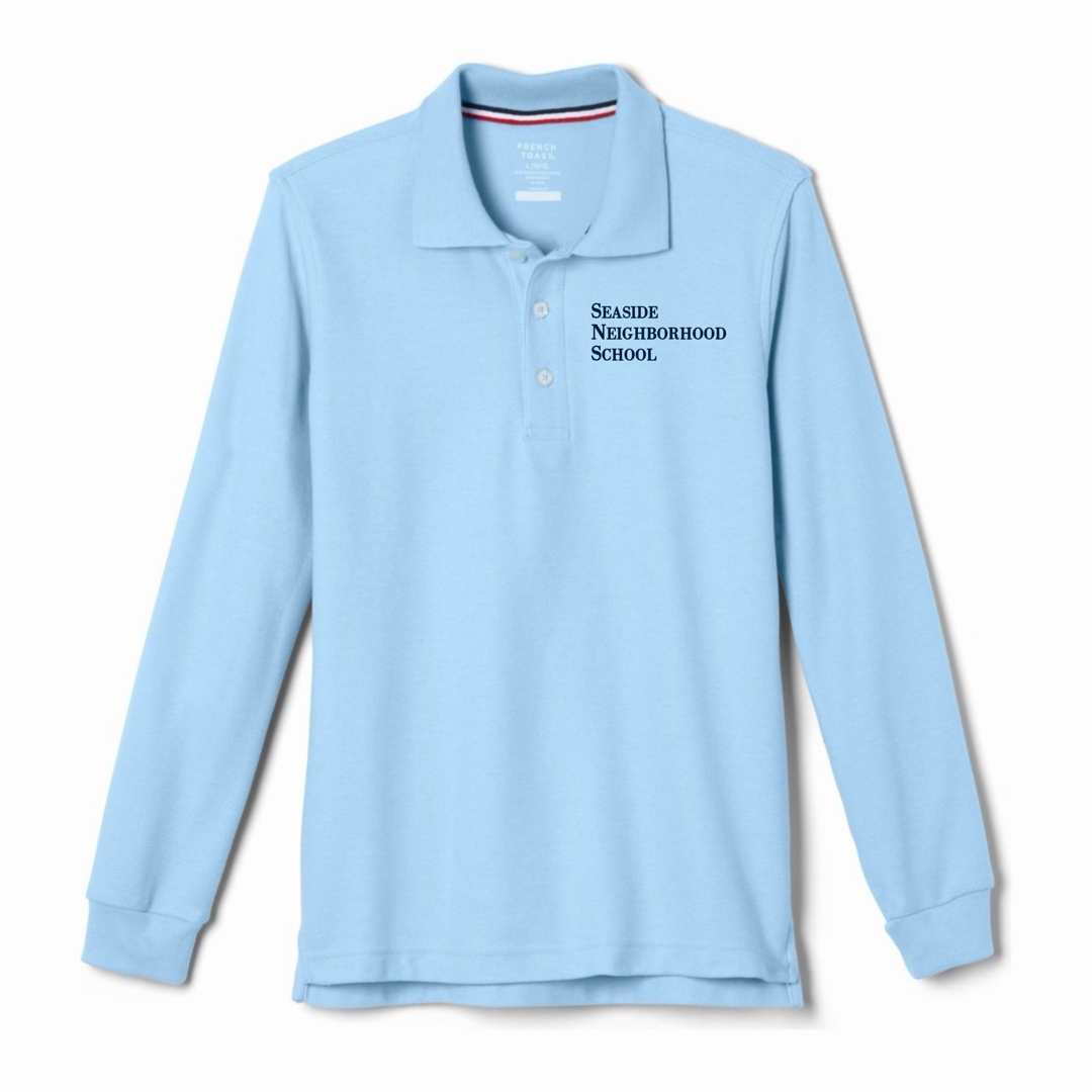 Seaside Neighborhood School - Co-Ed Youth / Adult Long Sleeve Pique Polo