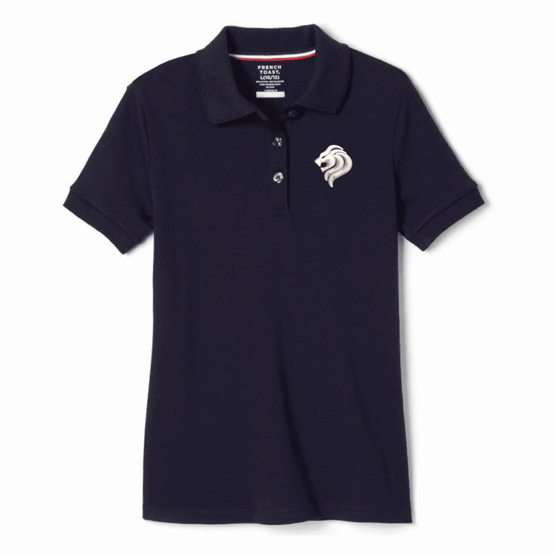 San Diego Jewish Academy - Girl's Short Sleeve Picot Collar Polo