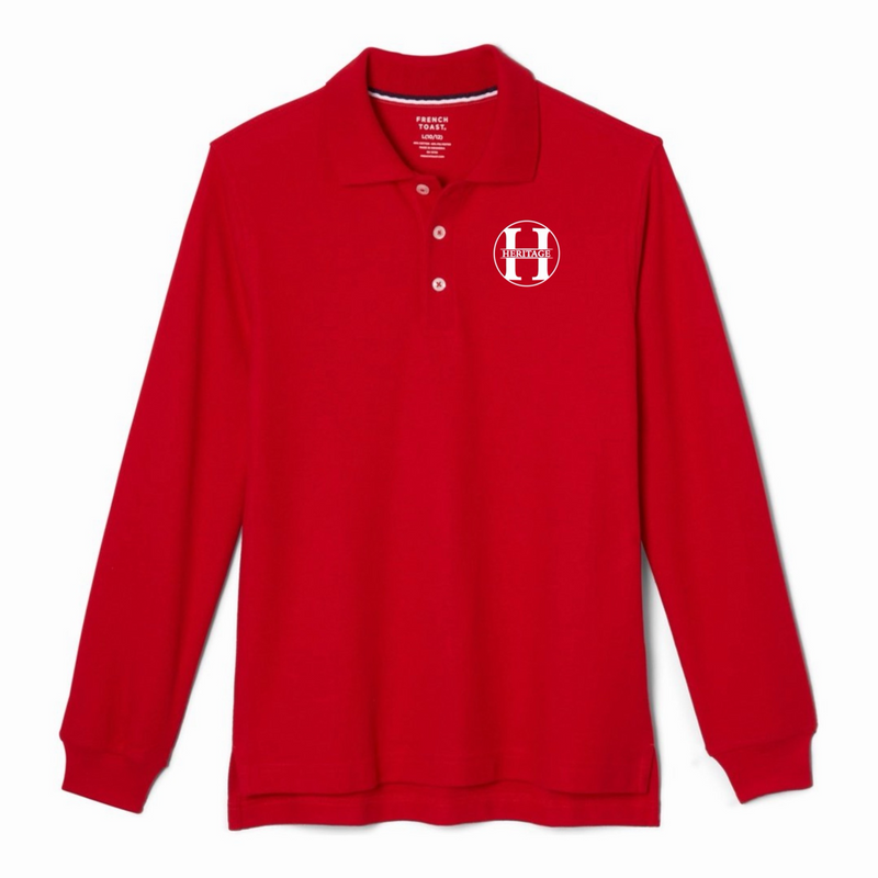 Heritage Baptist - Co-Ed Youth / Adult Long Sleeve Pique Polo