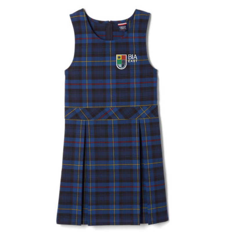 Baltimore International Academy - Girl's Plaid Box Pleat Jumper - Blue / Red - East