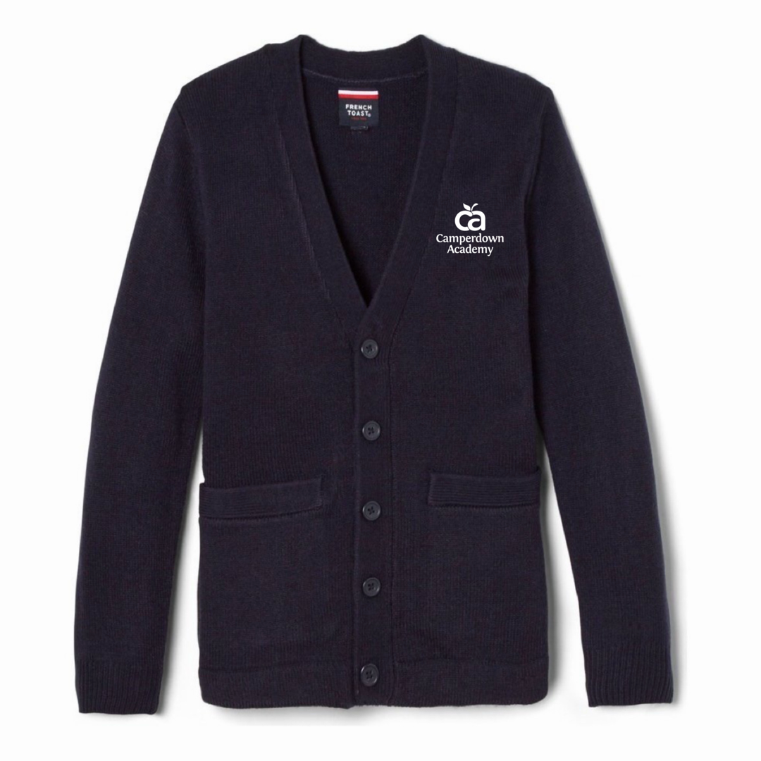 Camperdown Academy - Co-Ed Youth / Adult V-Neck Cardigan Sweater