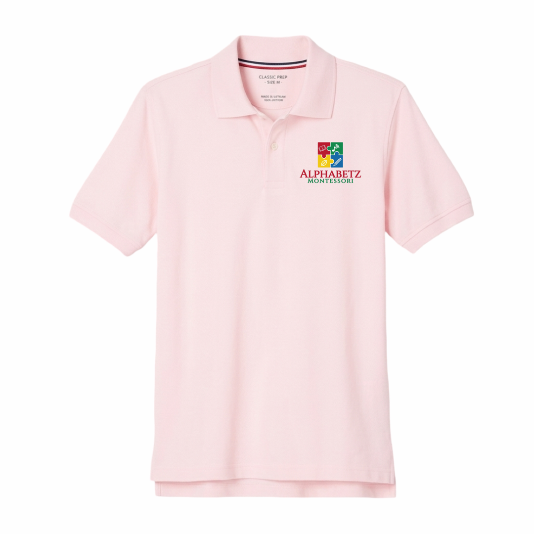 Alphabetz - Boy's  Short Sleeve Pique Polos