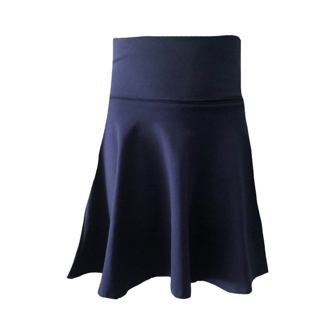 Modesty Rollover Skirt - Navy - Girls