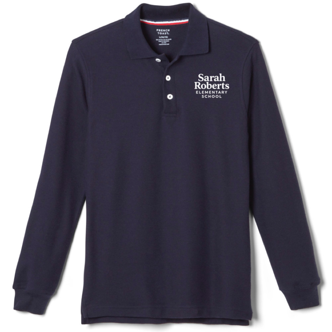 Sarah Robert&#39;s -  Long Sleeve Navy Polo - Kids