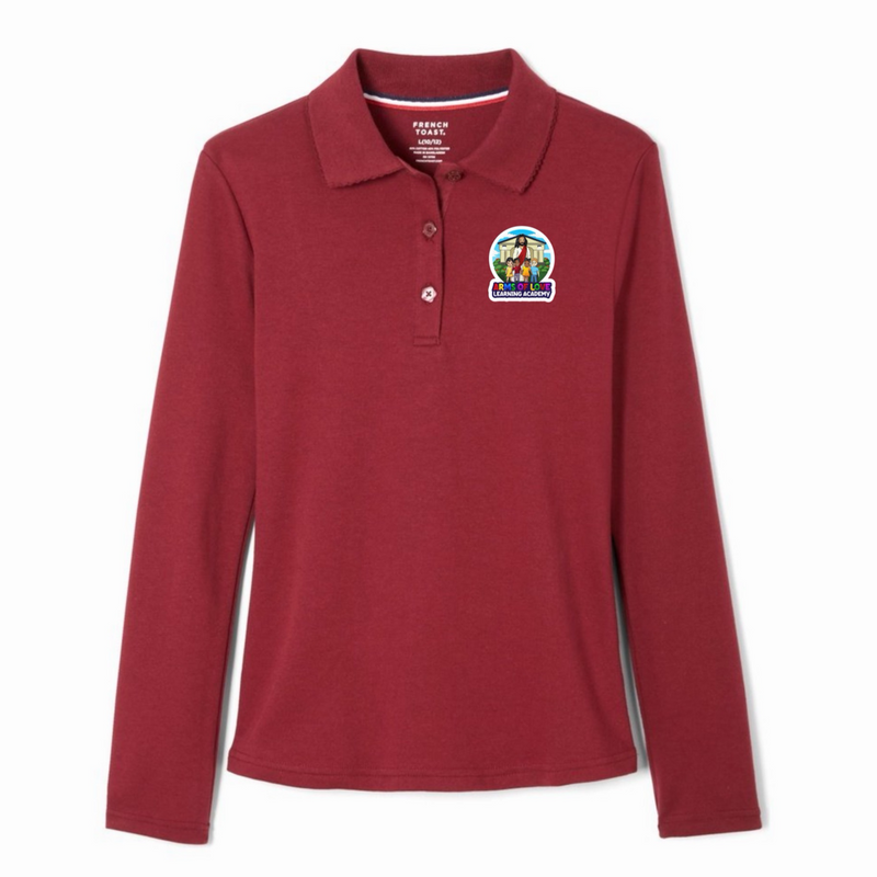 Arms of Love Learning Academy - Girl's Long Sleeve Picot Collar Polo