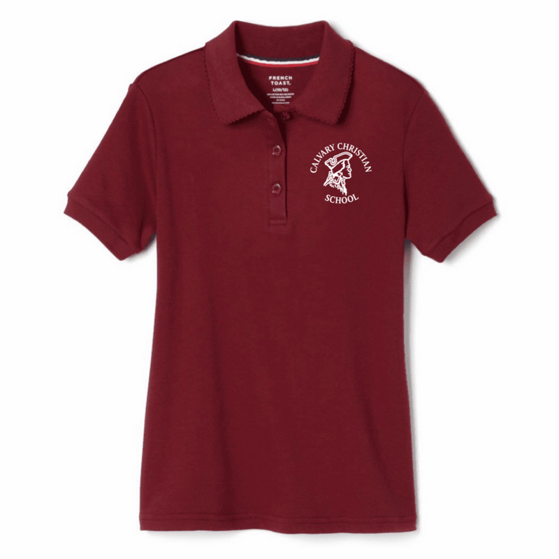 Calvary Christian School - Girl's Short Sleeve Picot Collar Polo - K3 - 4th
