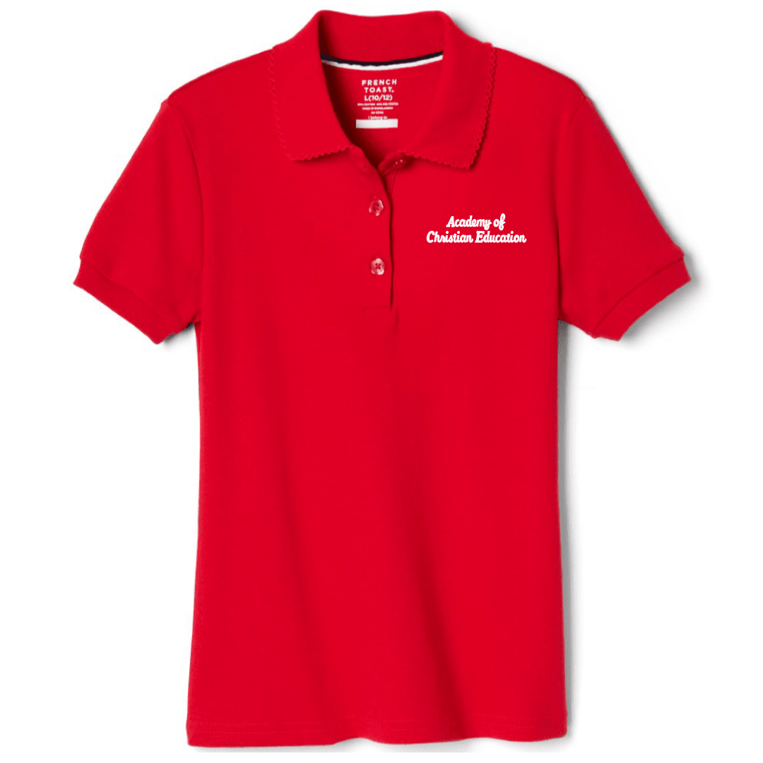 Academy of Christian Education - Girl's Long Sleeve Picot Collar Polo