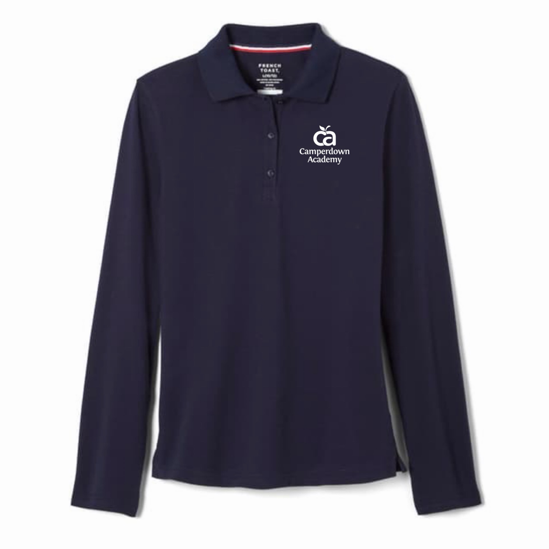 Camperdown Academy - Girl's / Young Women's Long Sleeve Stretch Piqué Polo