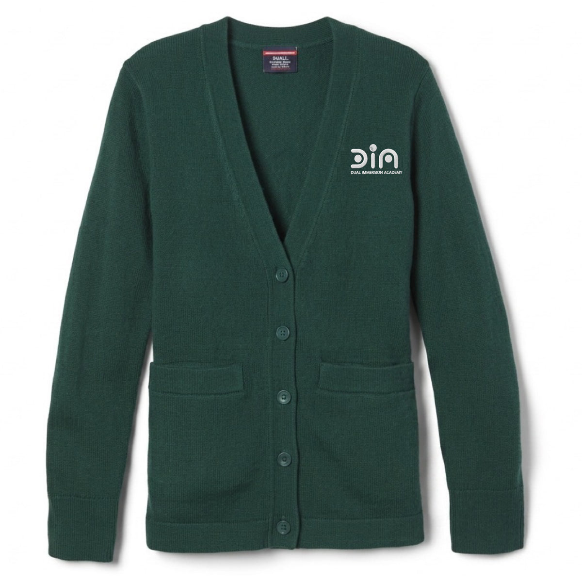 Dual Immersion Academy - Co-Ed Youth / Adult V-Neck Cardigan Sweater - K-5
