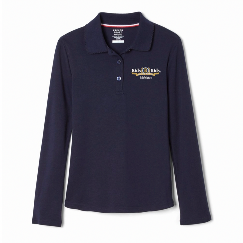 Kids R Kids Mableton - Girl's Long Sleeve Picot Collar Polo