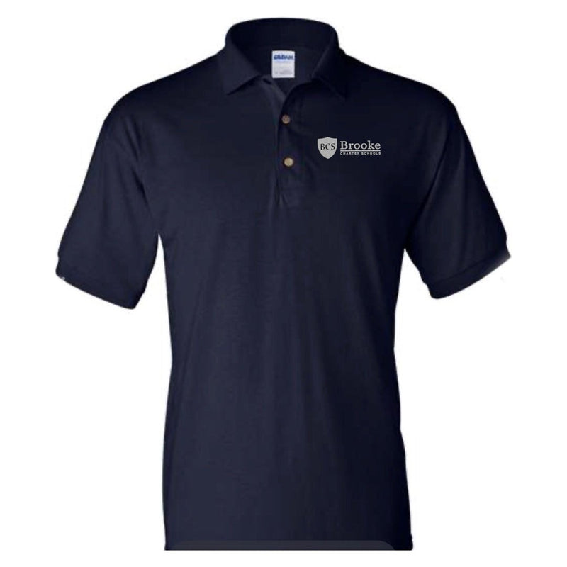 Brooke Charter -  Short Sleeve Navy Polo- Husky Kids