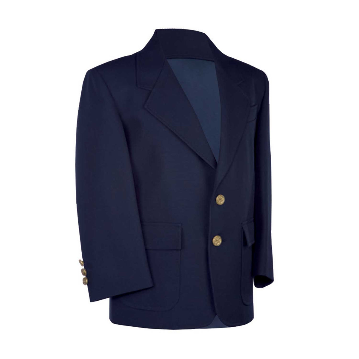 Unisex Navy Single Breasted Blazer - Husky/Plus