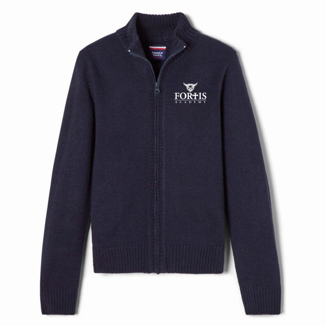 Fortis Academy - Co-Ed Youth / Adult Zip Front Cardigan