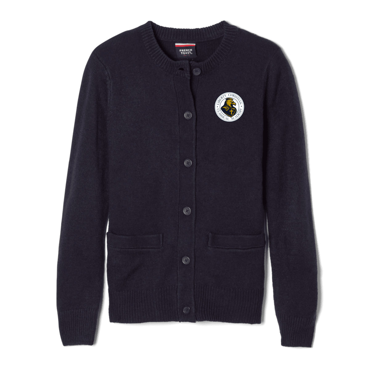 Liberty Christian Classical -  Girl's / Women's  Anti-Pill Crewneck Cardigan K-5th