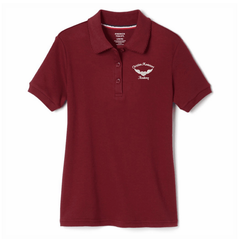 ICMA - Girl's Short Sleeve Picot Collar Polo