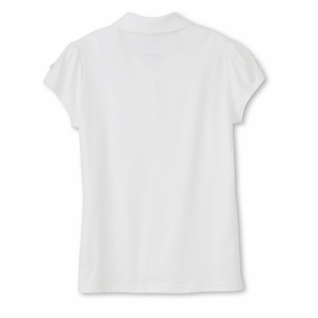 Girl's Short Sleeve Jersey Polo w/ Sleeve Tabs