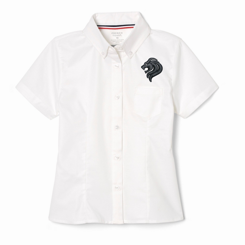 San Diego Jewish Academy - Girl's / Young Women's Short Sleeve Feminine Fit Oxford Shirt
