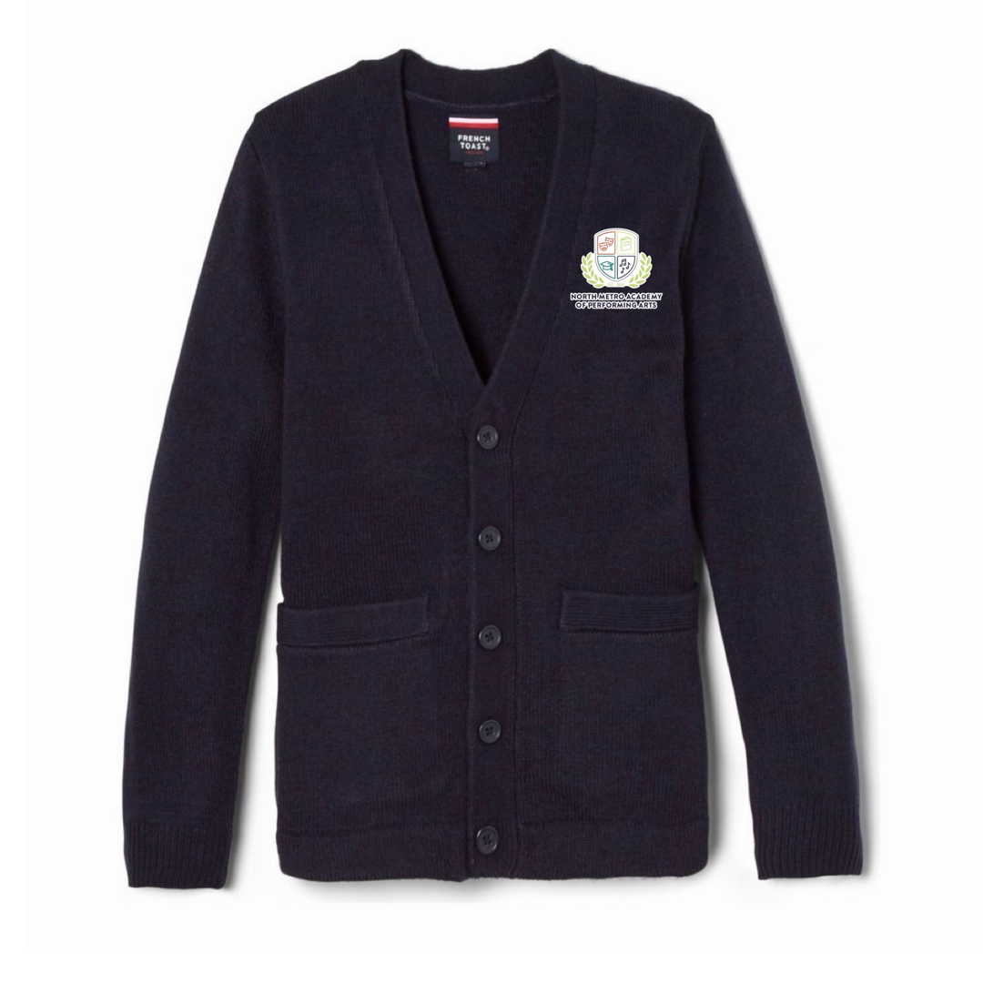 North Metro Academy - Youth / Young Adult Co-Ed V-Neck Cardigan Sweater