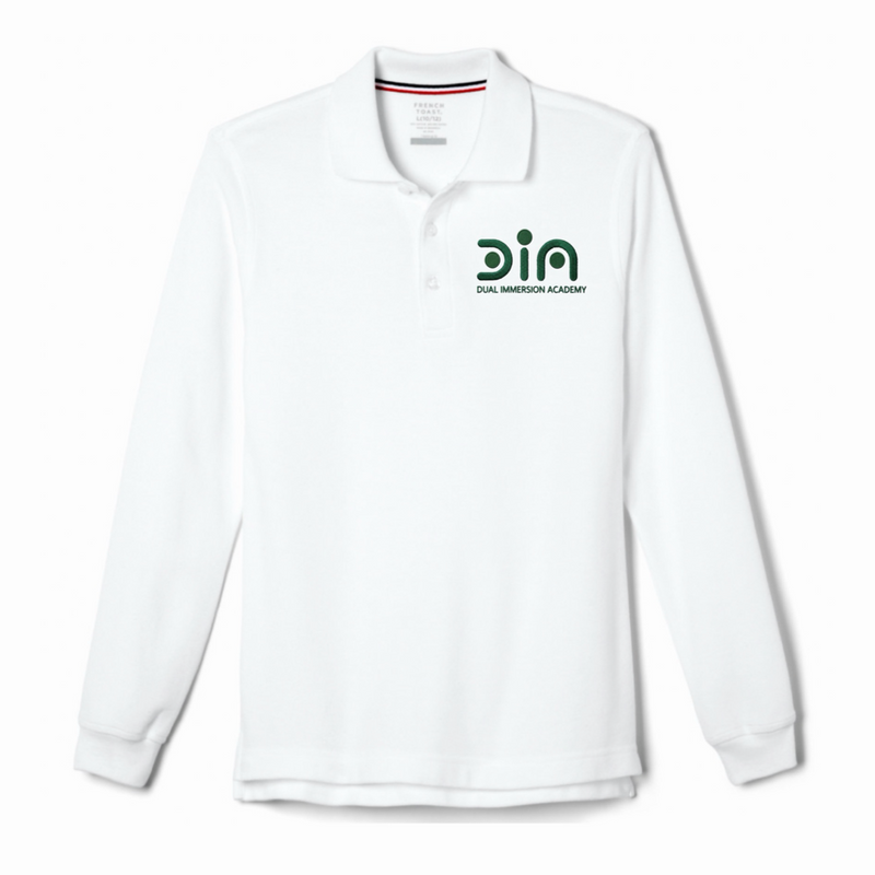 Dual Immersion Academy - Youth / Adult Co-Ed Long Sleeve Pique Polos - K-8