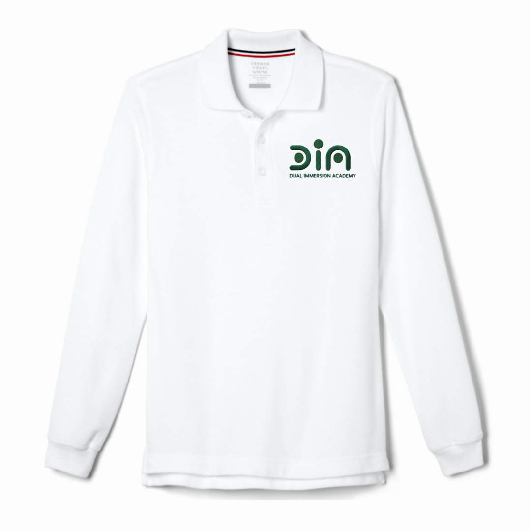 Dual Immersion Academy - Youth / Adult Co-Ed Long Sleeve Pique Polos - K-8