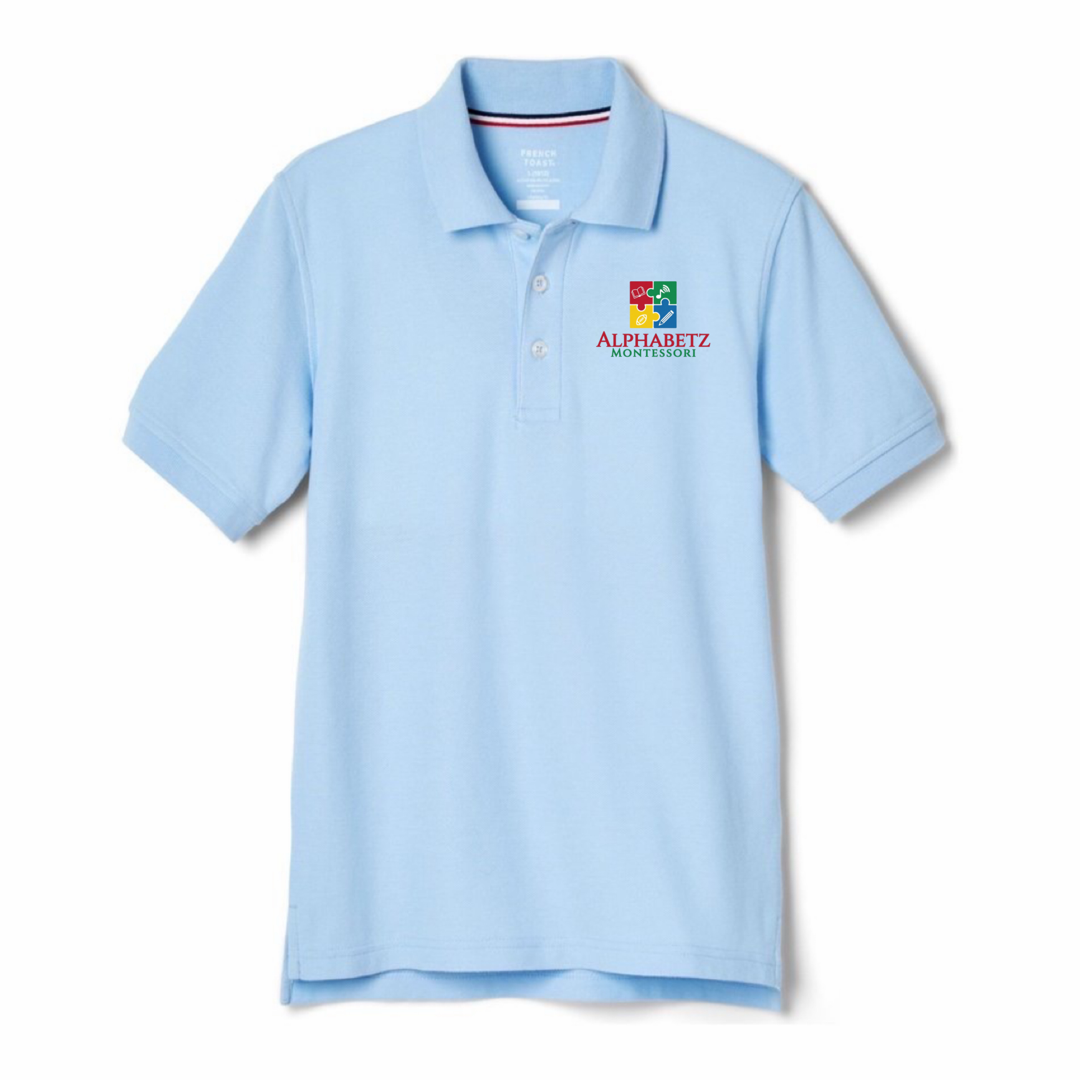 Alphabetz - Boy's  Short Sleeve Pique Polos
