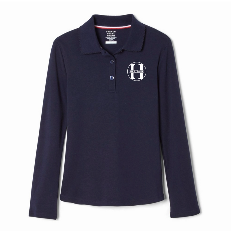 Heritage Baptist - Girl's Long Sleeve Picot Collar Polo