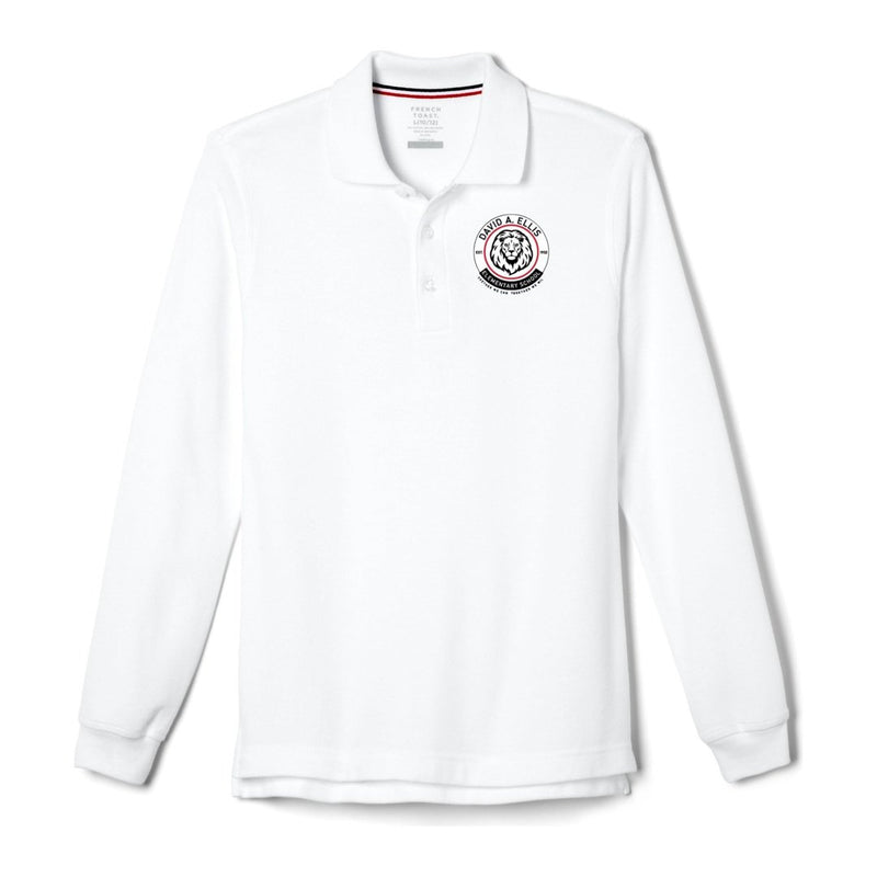 David A. Ellis Long Sleeve White Polo -Kids